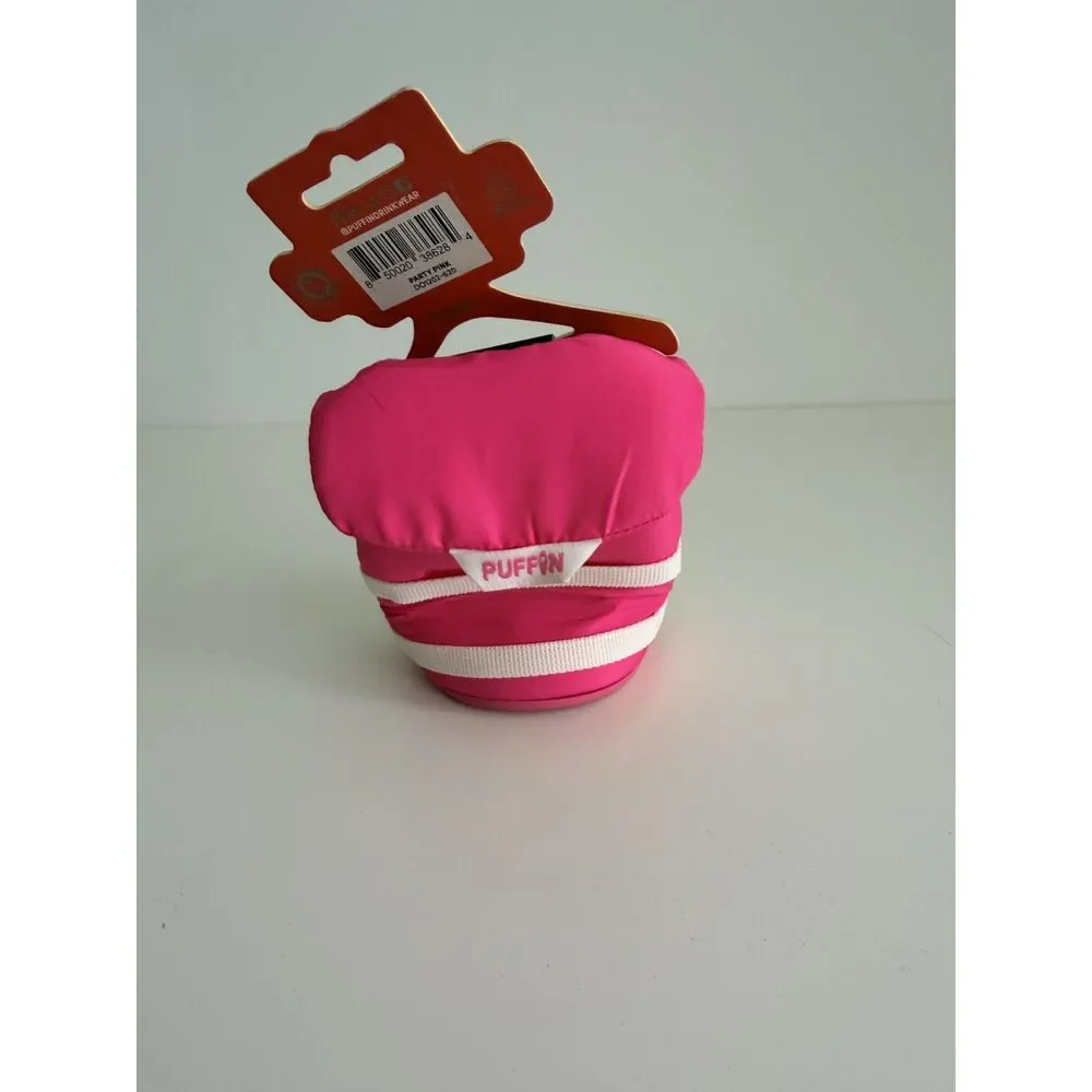NWT Puffin Drinkwear The Buoy Party Pink 12 oz Floating Can Cooler Life Vest